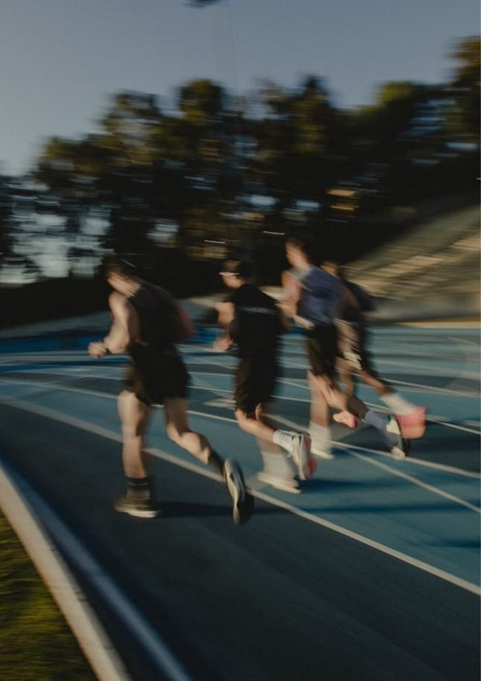 group of team running